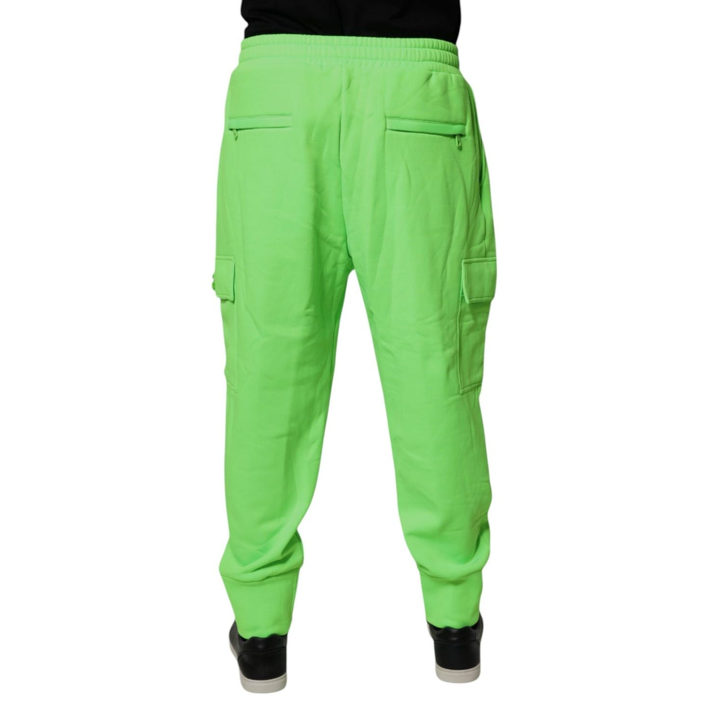 Dolce & Gabbana Neon Green Cargo Jogger Men Sweatpants Pants Dolce & Gabbana