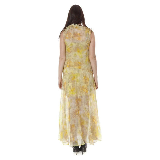 John Galliano Yellow Polyester Dress John Galliano Tan