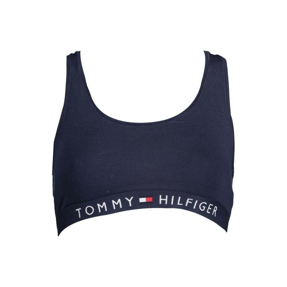 Tommy Hilfiger Blue Cotton Women Sports Bra Tommy Hilfiger Dark Slate Gray