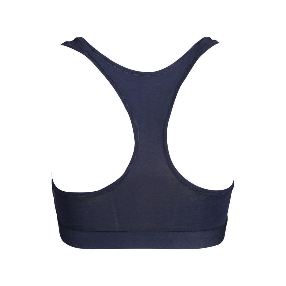 Tommy Hilfiger Blue Cotton Women Sports Bra Tommy Hilfiger Dark Slate Gray