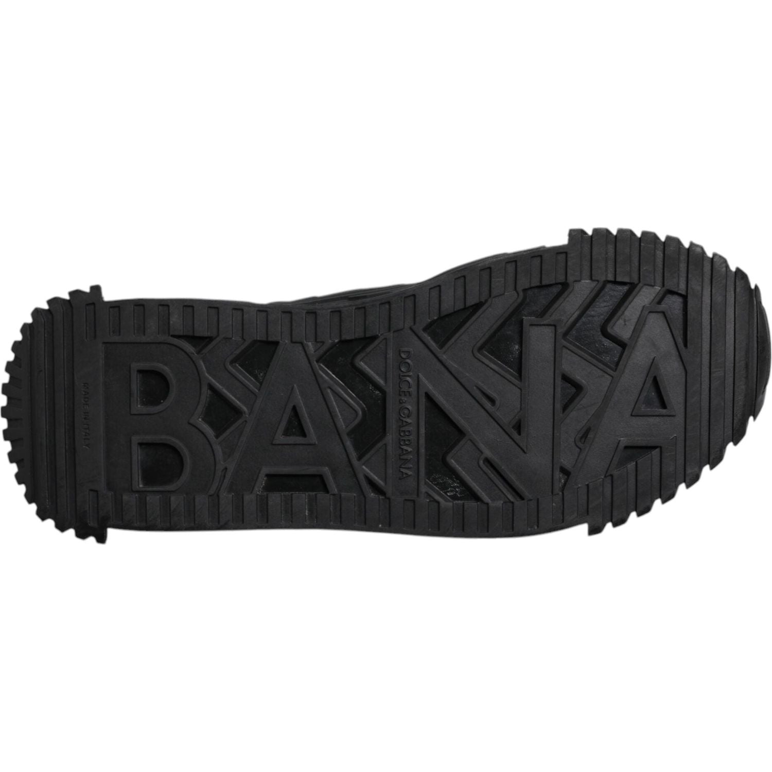 Dolce & Gabbana Black Logo Lace Up Low Top NS1 Sneakers Shoes