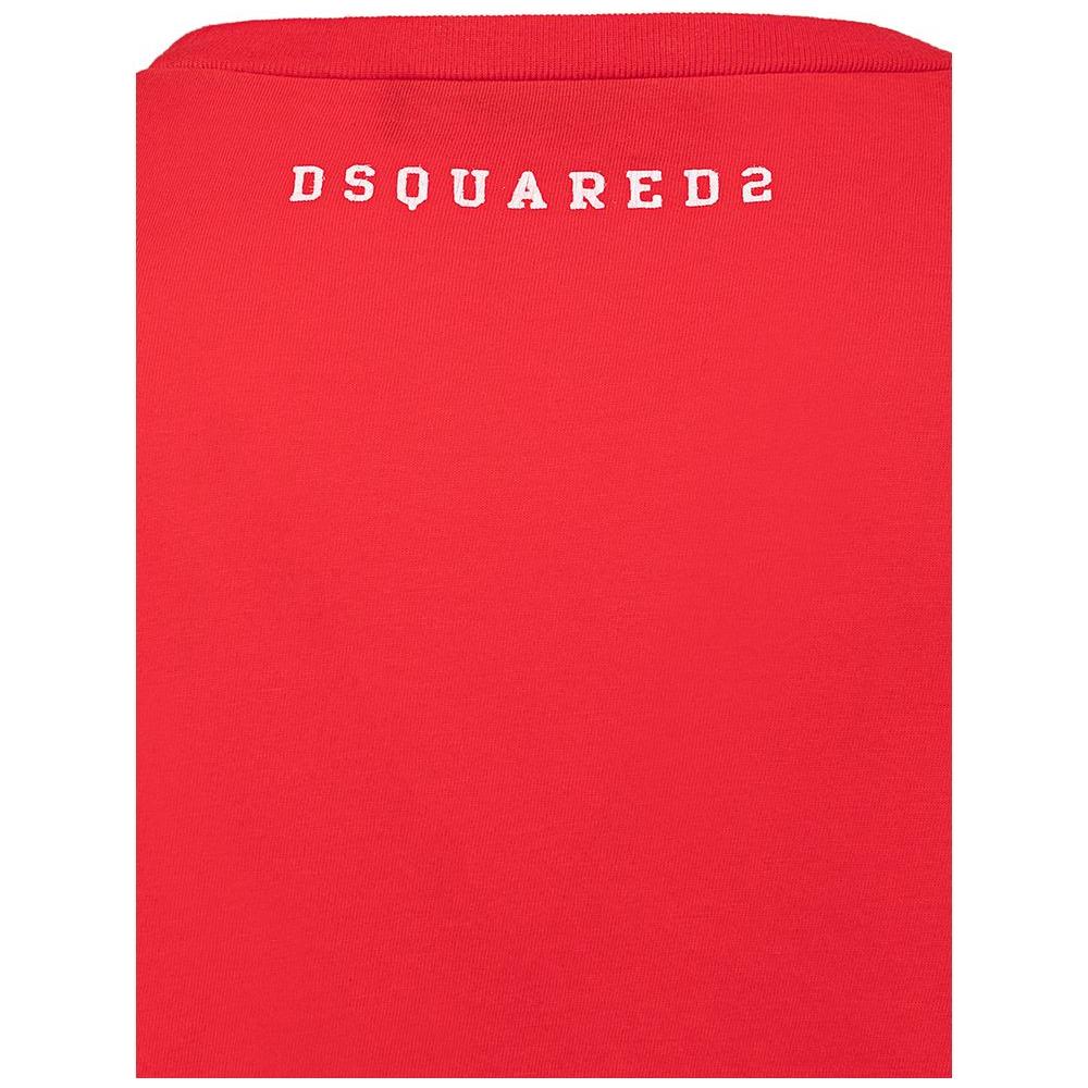 Dsquared² Red Cotton T-Shirt Dsquared² Tomato