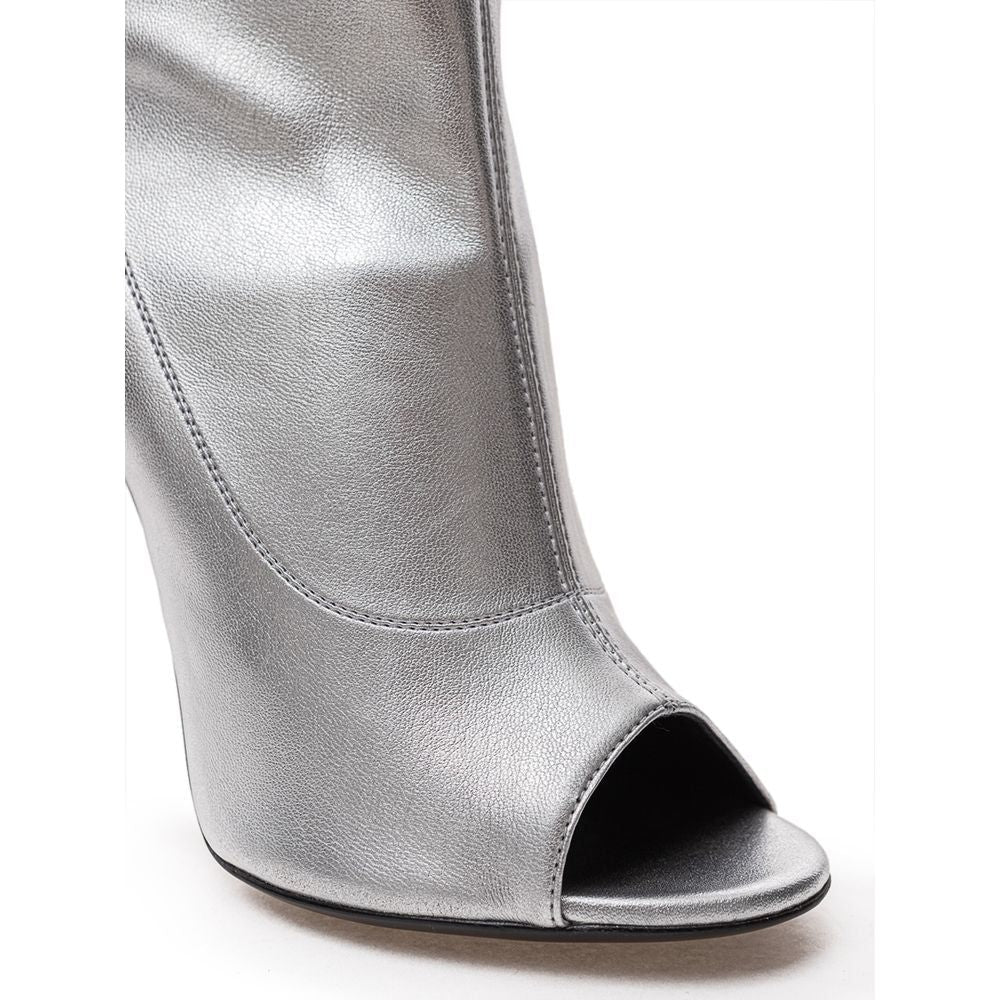 Giuseppe Zanotti Silver Leather Boot Giuseppe Zanotti Gray