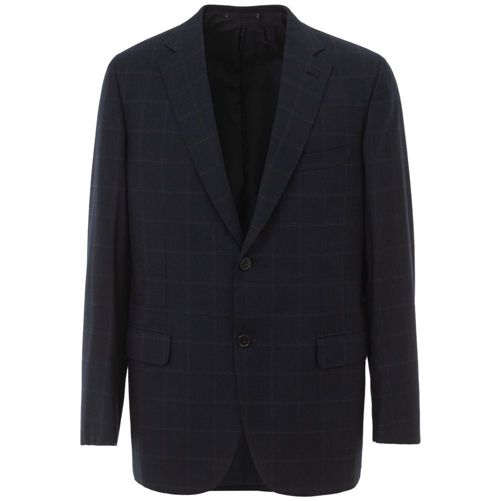Brioni Blue Wool Blazer Brioni Black