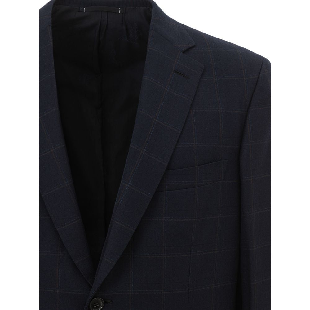 Brioni Blue Wool Blazer Brioni Black