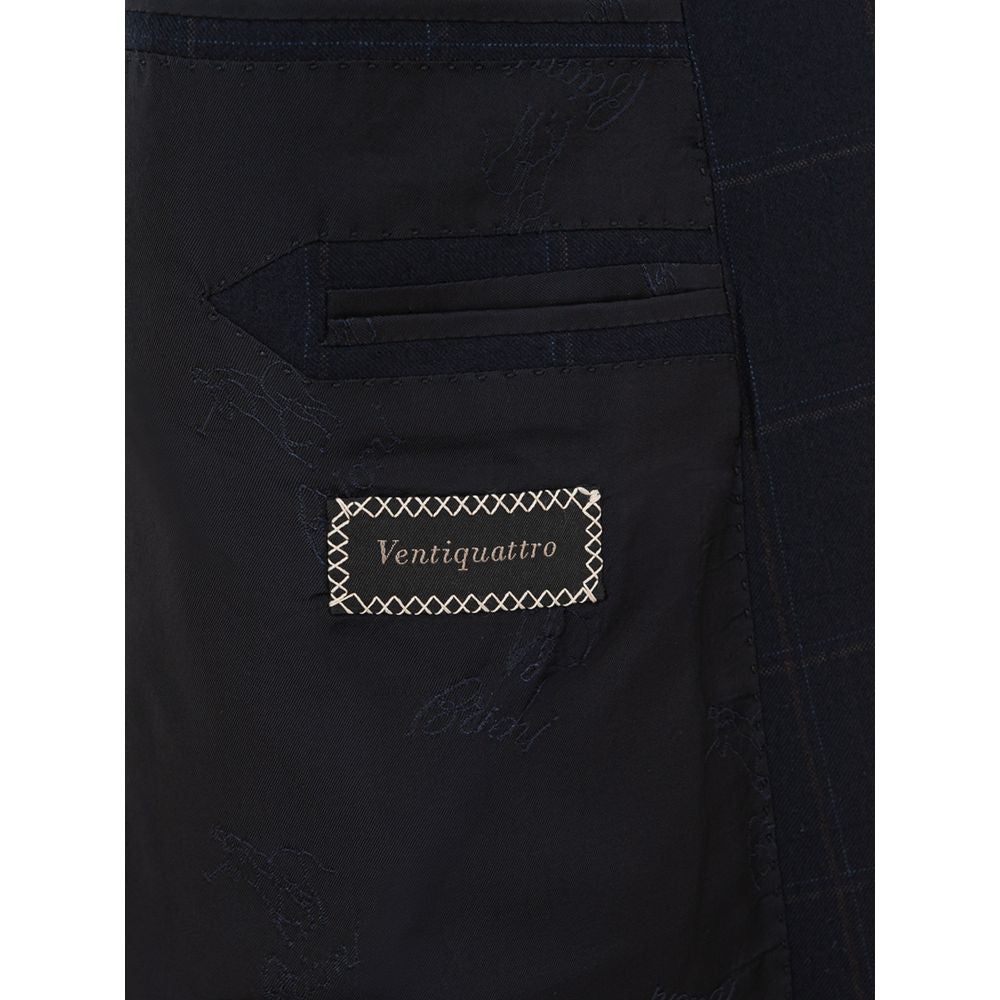 Brioni Blue Wool Blazer Brioni Black