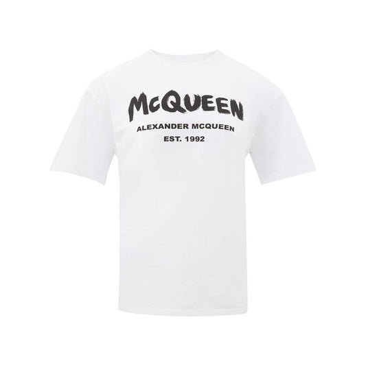 Alexander McQueen White Cotton Tops & T-Shirt Alexander McQueen White Smoke
