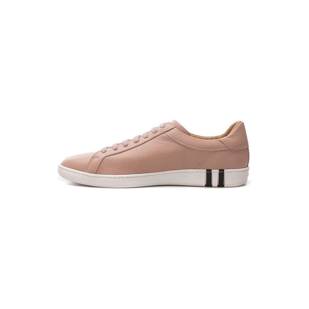 Bally Pink Leather Low Top Sneakers