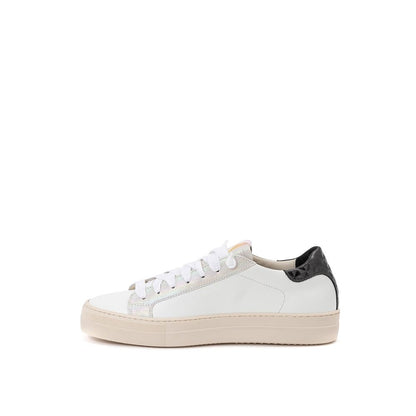 P448 White Leather Athletic Sneakers P448