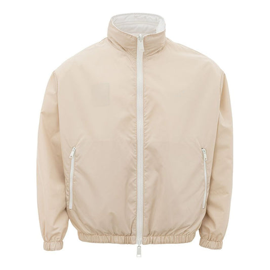 Armani Exchange Beige Polyamide Jacket for the Modern Man Armani Exchange Light Gray