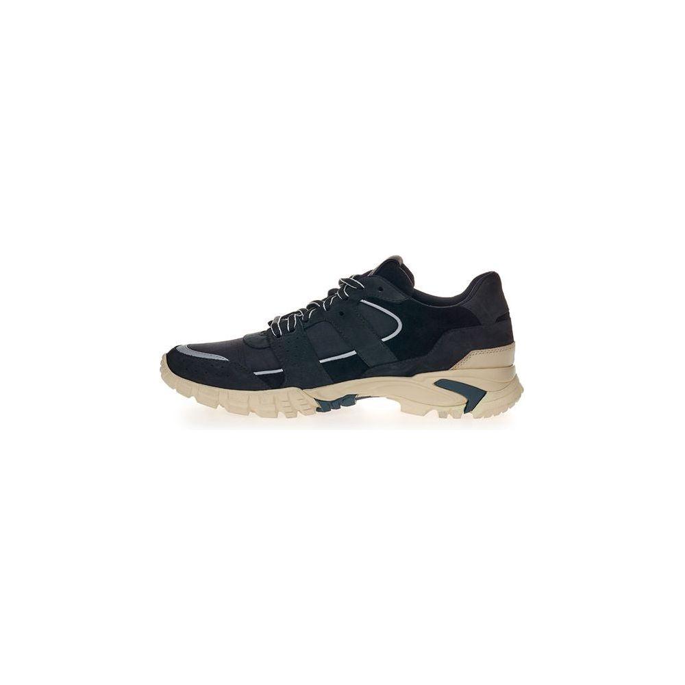 Lardini Black Suede Leather Athletic Sneakers Lardini