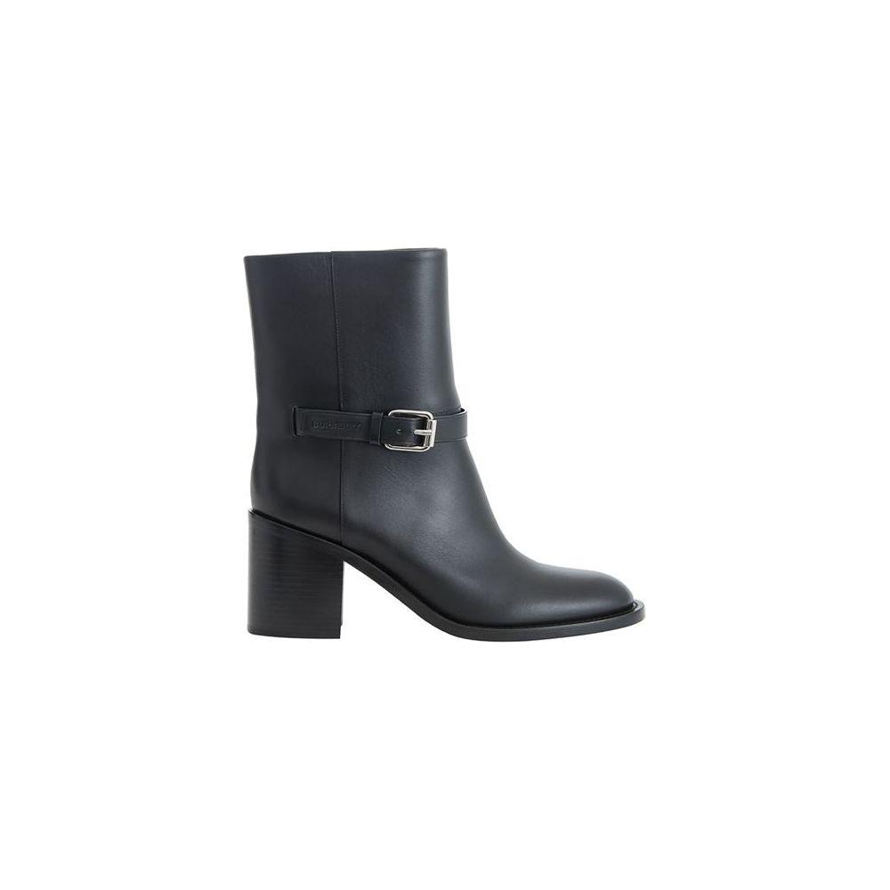 Burberry Black Leather Ankle Boots