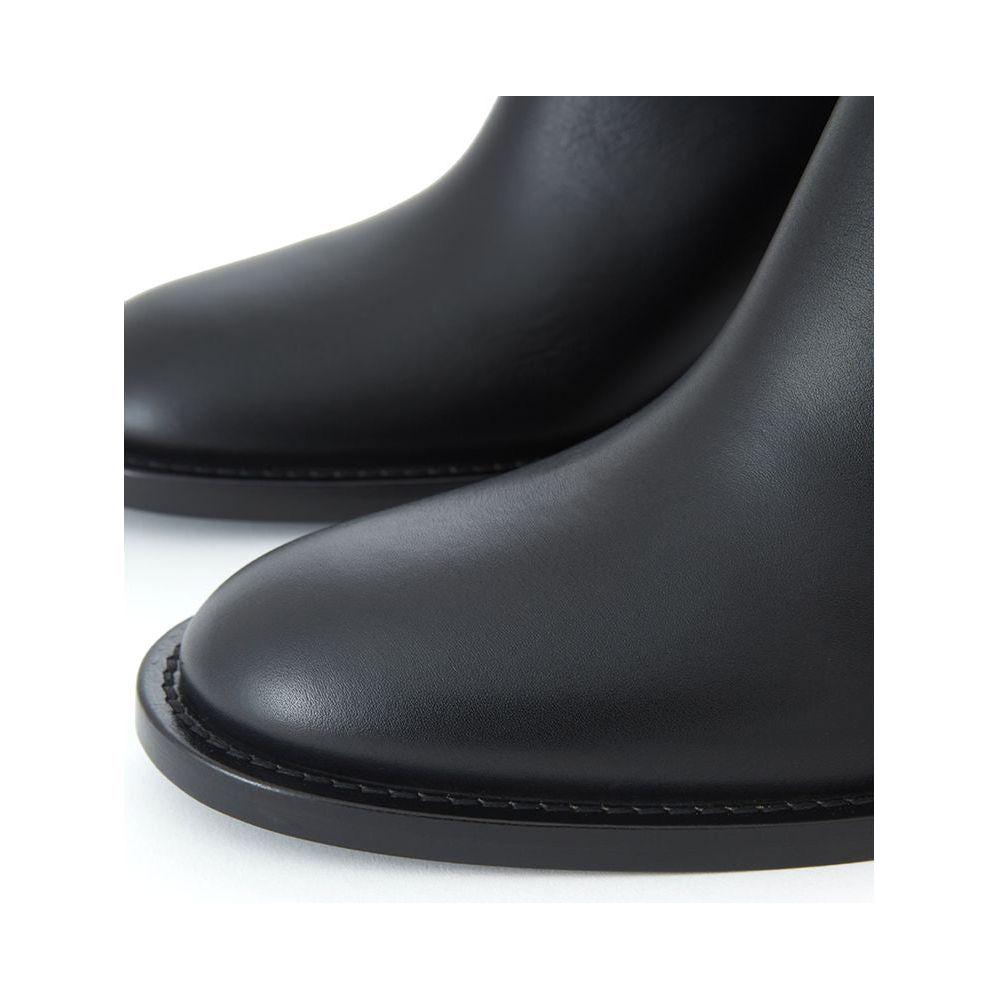 Burberry Black Leather Ankle Boots