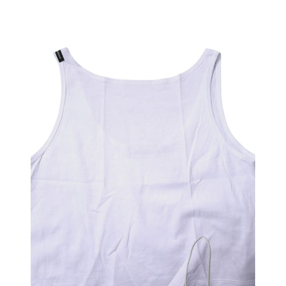 Dolce & Gabbana White Cotton Sleeveless Round Neck Tank Top