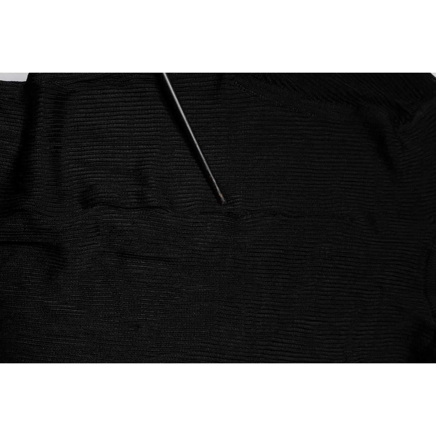 Dolce & Gabbana Black Knit Long Sleeves Turtleneck Slim Top