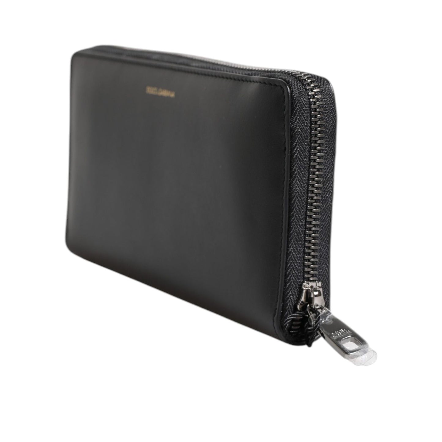 Dolce & Gabbana Black Blue Exotic Leather Embossed Continental Wallet