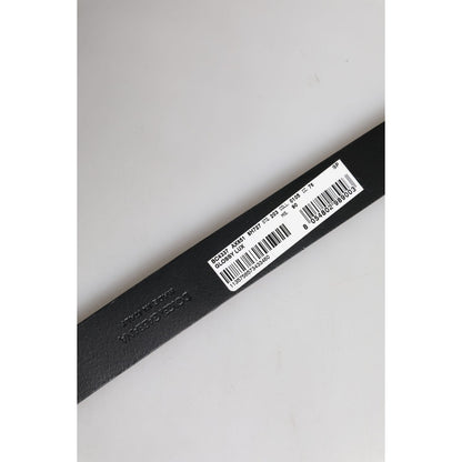 Dolce &amp; Gabbana Brown Leather Classic Metal Logo Buckle Belt