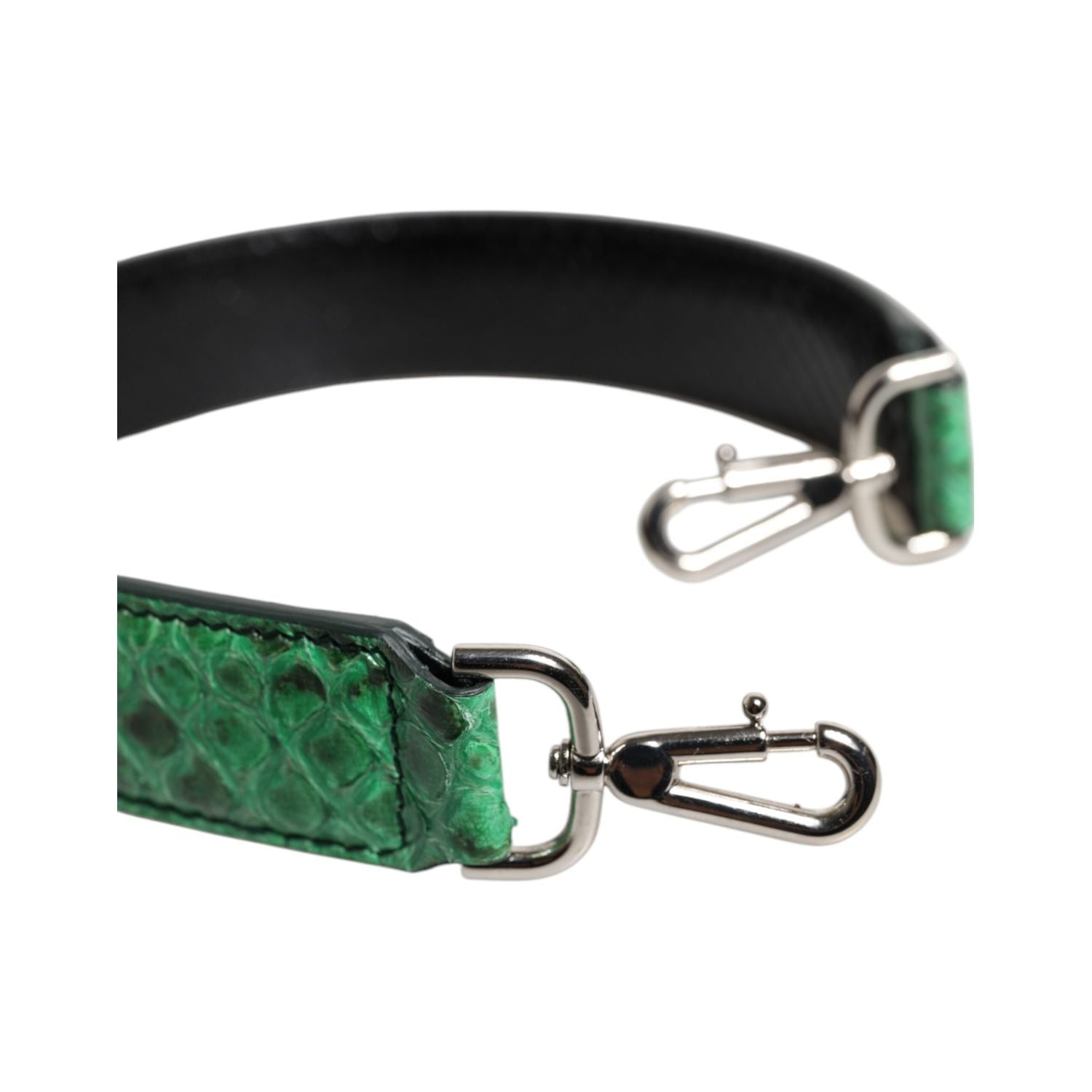 Dolce & Gabbana Black Green Exotic Leather Bag Shoulder Strap