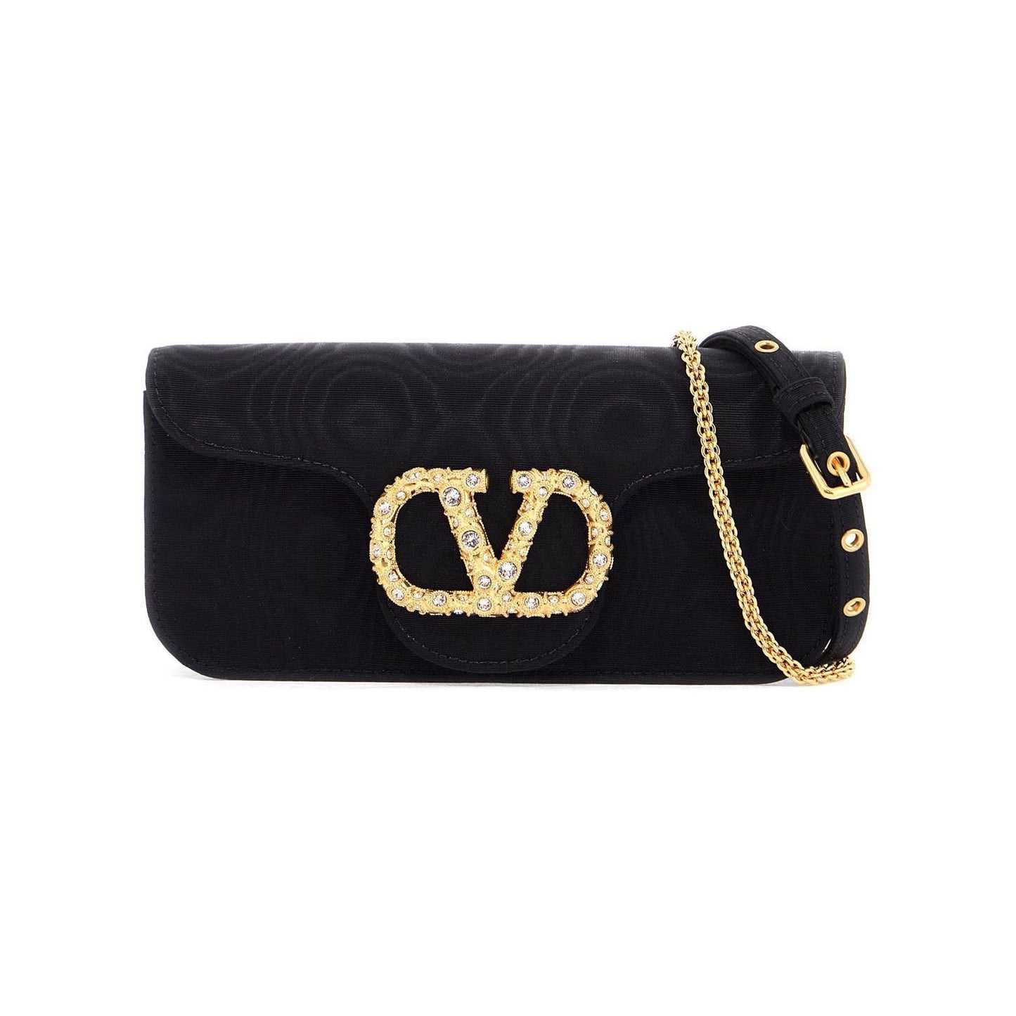 Valentino Garavani locò clutch in moire fabric Clutches Valentino Garavani