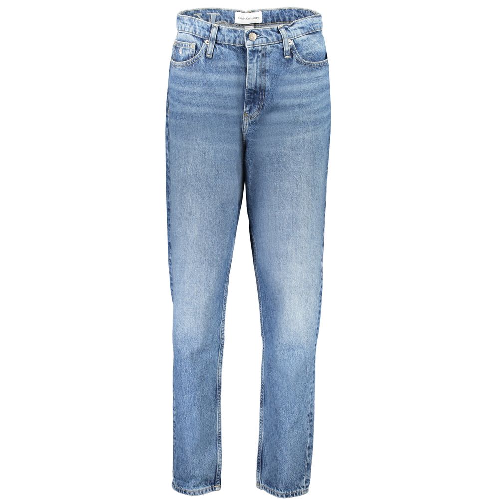 Calvin Klein Blue Cotton Mom Jeans Calvin Klein