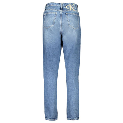 Calvin Klein Blue Cotton Mom Jeans Calvin Klein