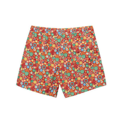 Isaia Red Polyester Swim Shorts Isaia