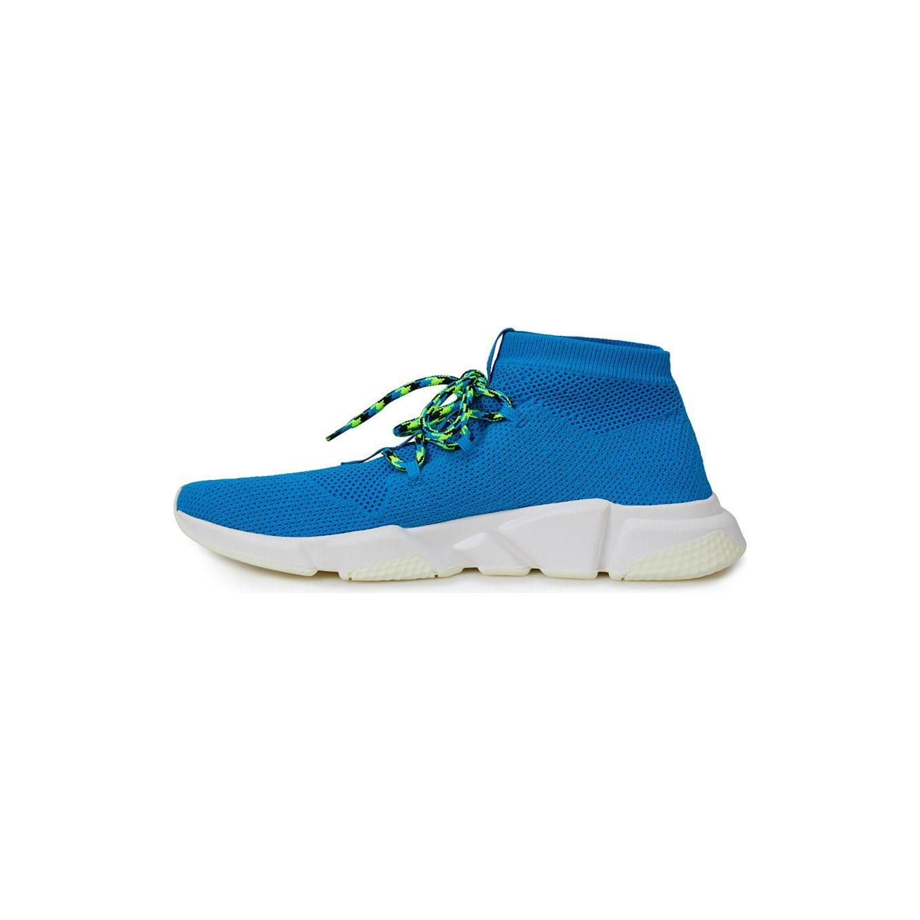 Balenciaga Blue Cotton Athletic Sneakers