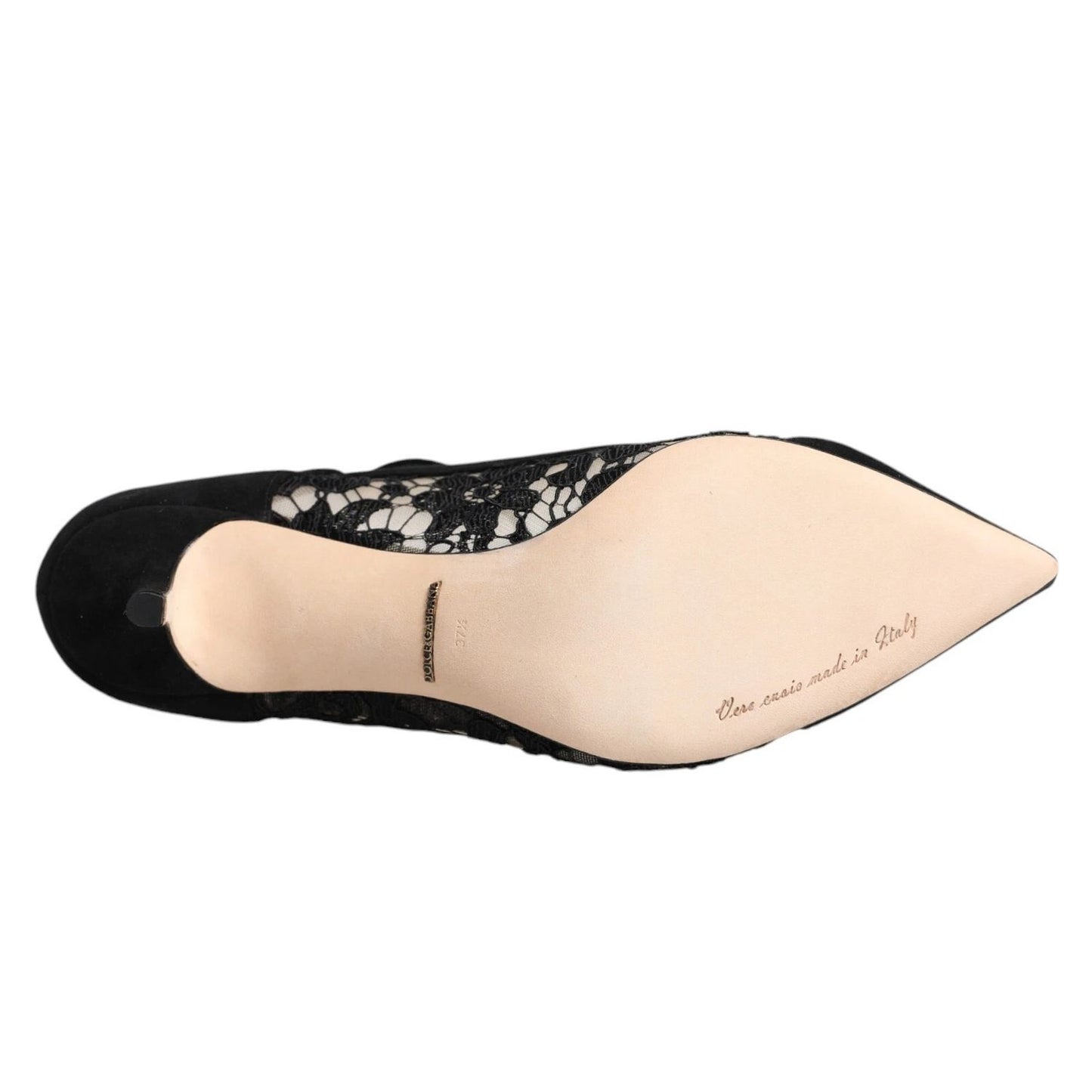 Dolce &amp; Gabbana Black Mary Jane Taormina Lace Pumps Shoes