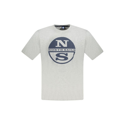 North Sails Grigio Cotton Men T-Shirt