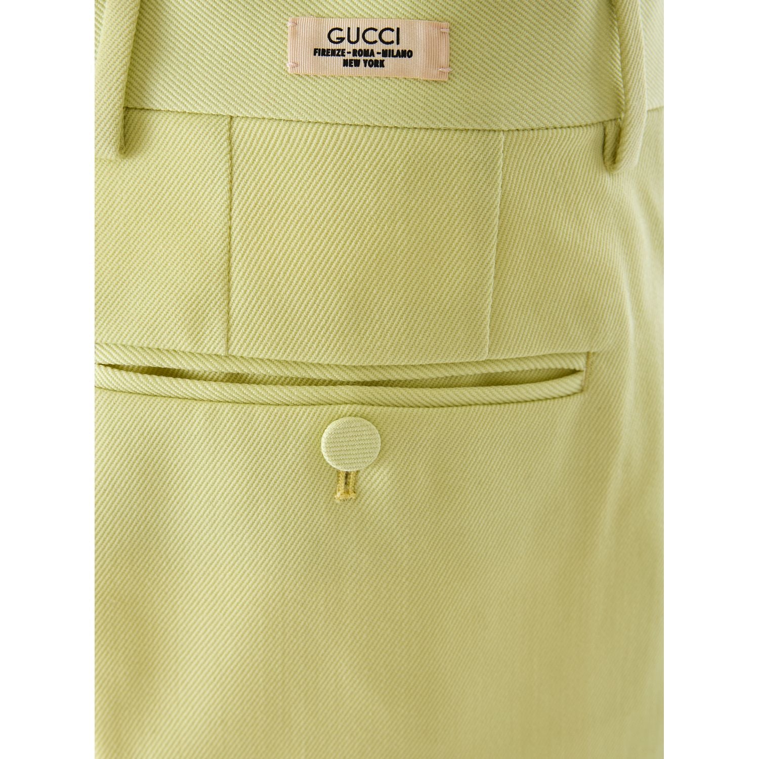 Gucci Lime Yellow Polyester Pants
