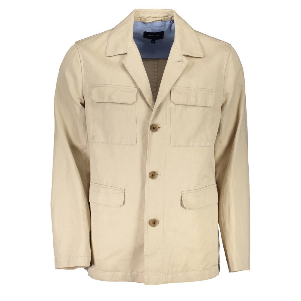 Gant Beige Cotton Men's Jacket Gant