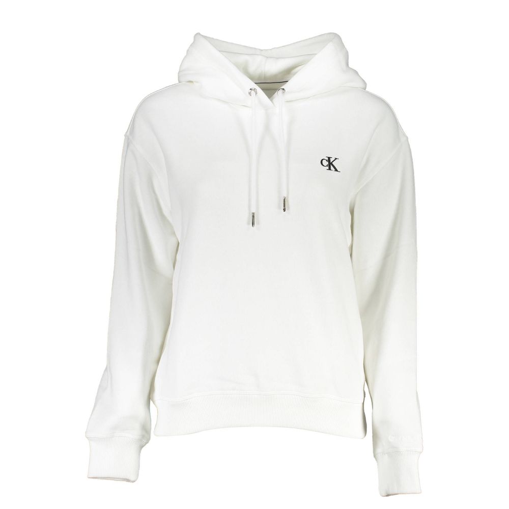 Calvin Klein White Cotton Sweatshirt Calvin Klein