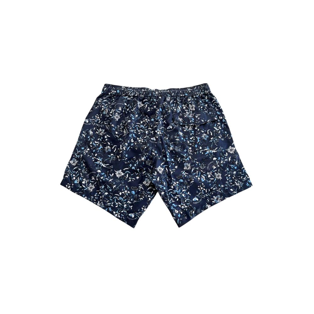 Trussardi Beachwear Blue Polyester Men Swim Short