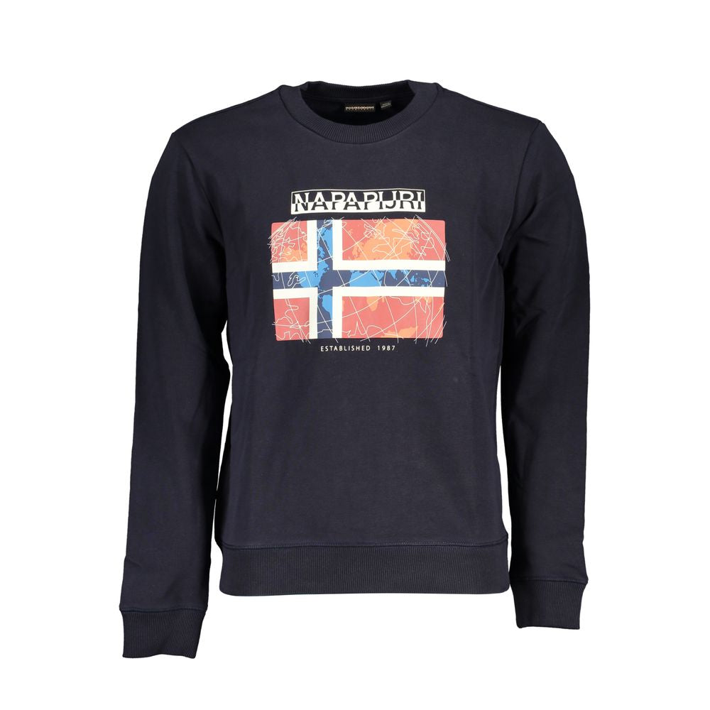 Napapijri Blue Cotton Sweatshirt Napapijri