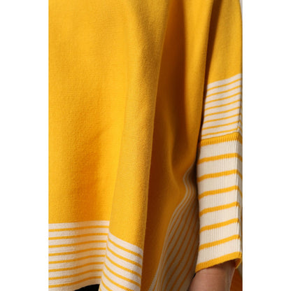 SIGNS Yellow Stripe Long Sleeve Overcoat Pullover Sweater SIGNS