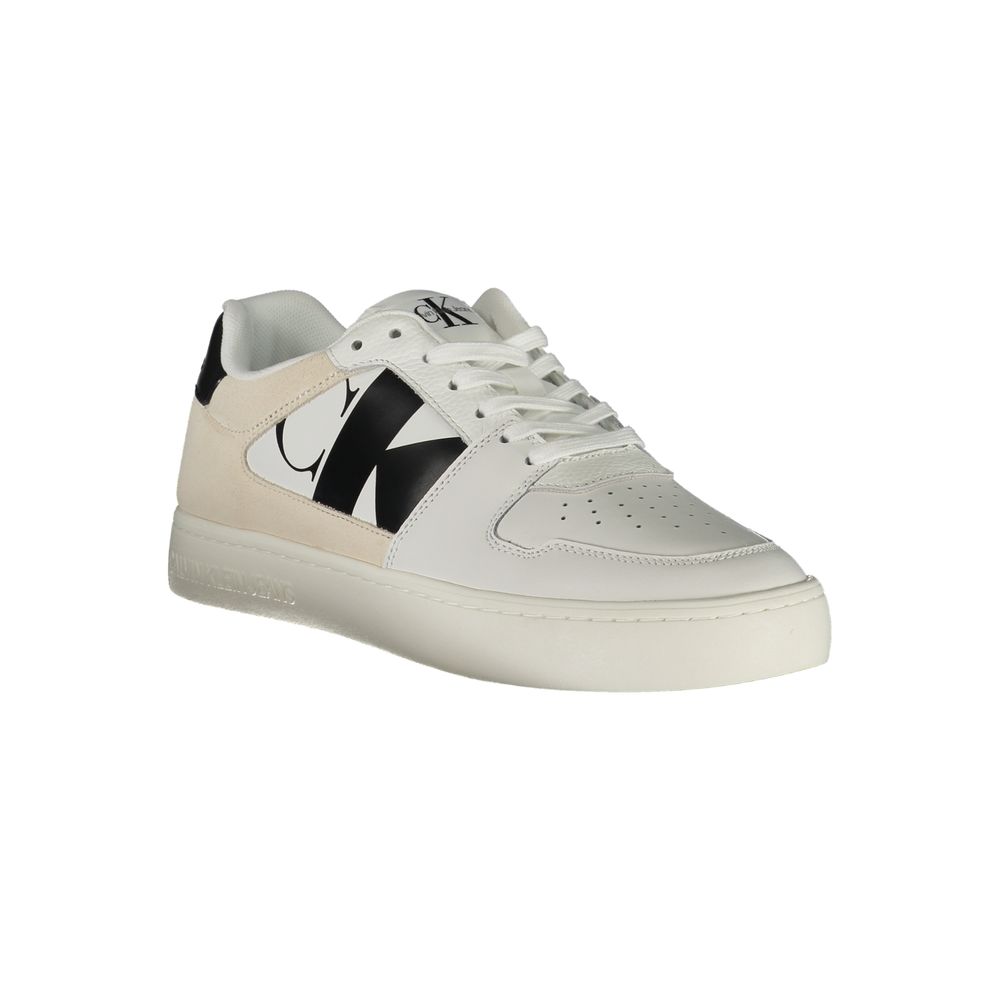 Calvin Klein White Polyester Athletic Sneakers
