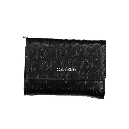 Calvin Klein Black Polyurethane Women Wallet