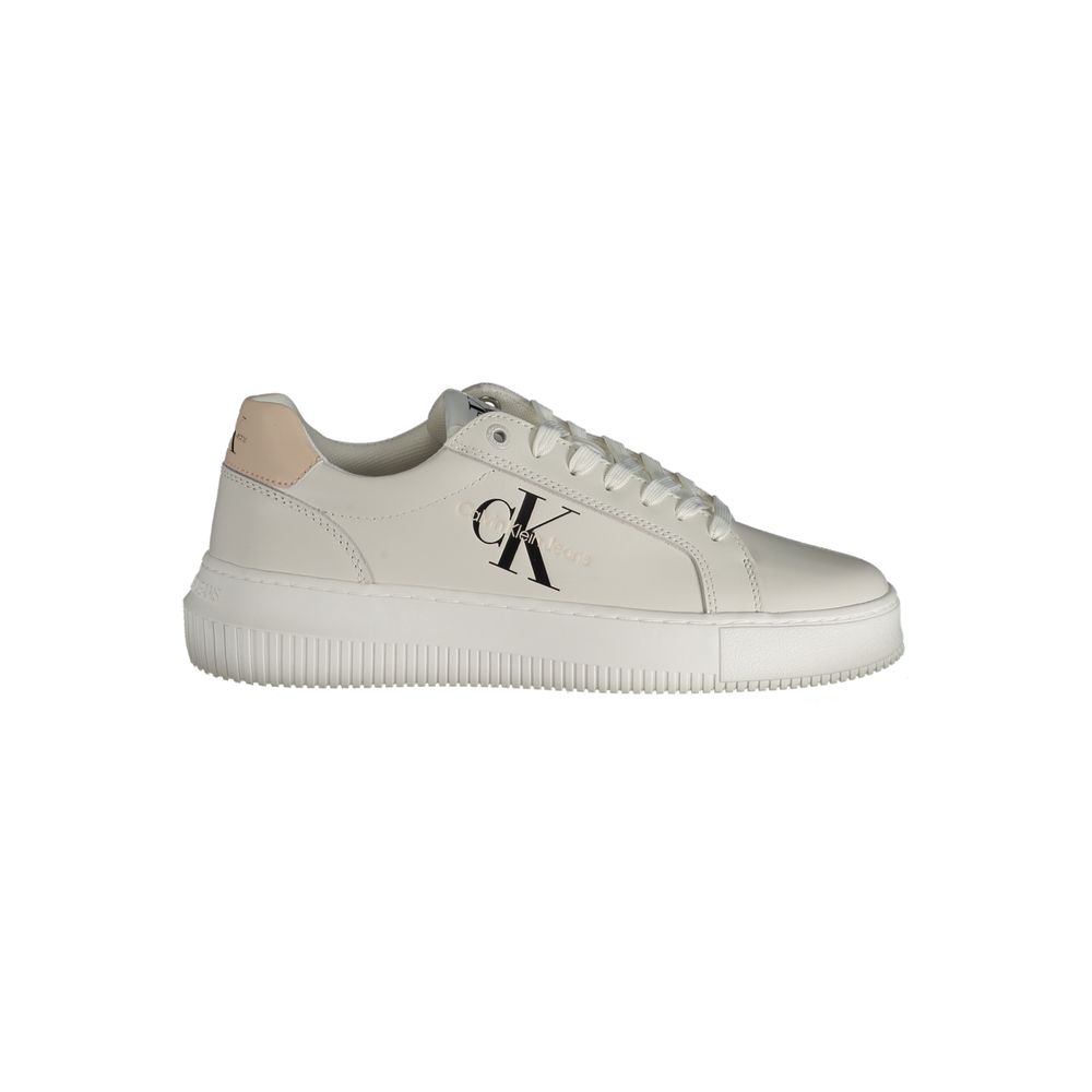 Calvin Klein White Polyester Athletic Sneakers