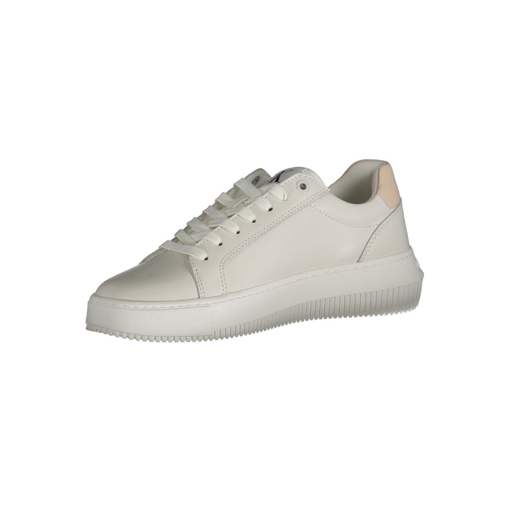 Calvin Klein White Polyester Athletic Sneakers