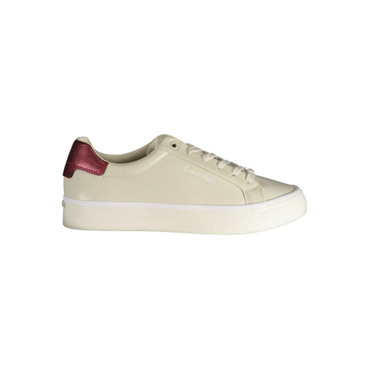 Calvin Klein Beige Polyester Low Top Sneakers