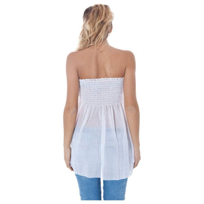 Phard Bianco Polyester Women Intimate Tank Top Phard