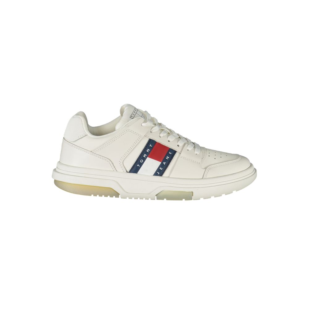 Tommy Hilfiger White Polyester Athletic Sneakers