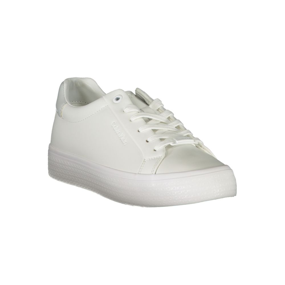 Calvin Klein Bianco Pelle Women Sneaker