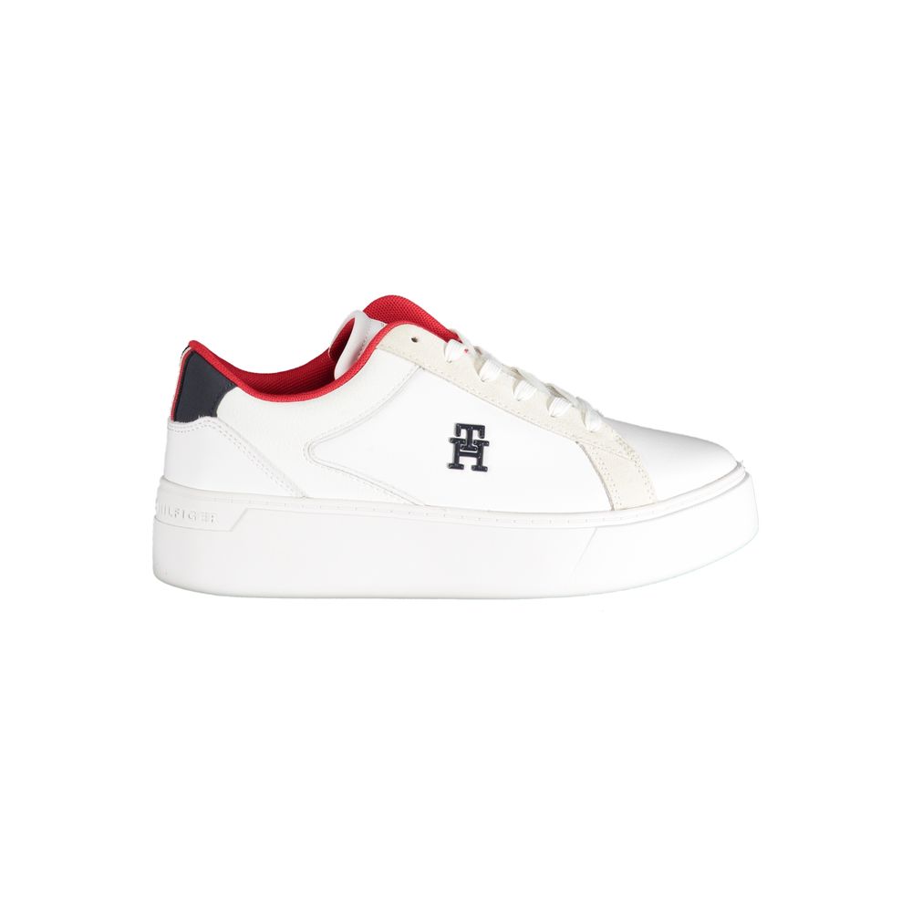 Tommy Hilfiger White Polyester Athletic Sneakers