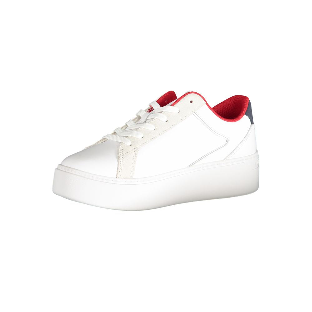 Tommy Hilfiger White Polyester Athletic Sneakers