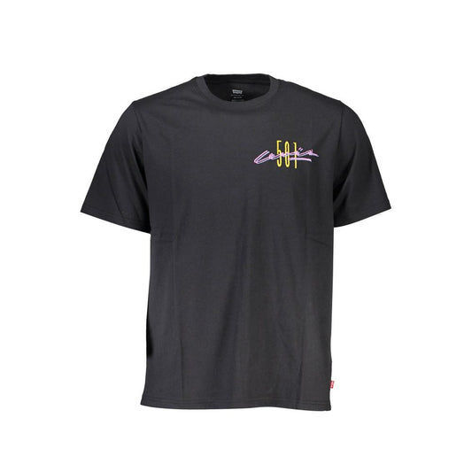Levi's Black Cotton Men T-Shirt