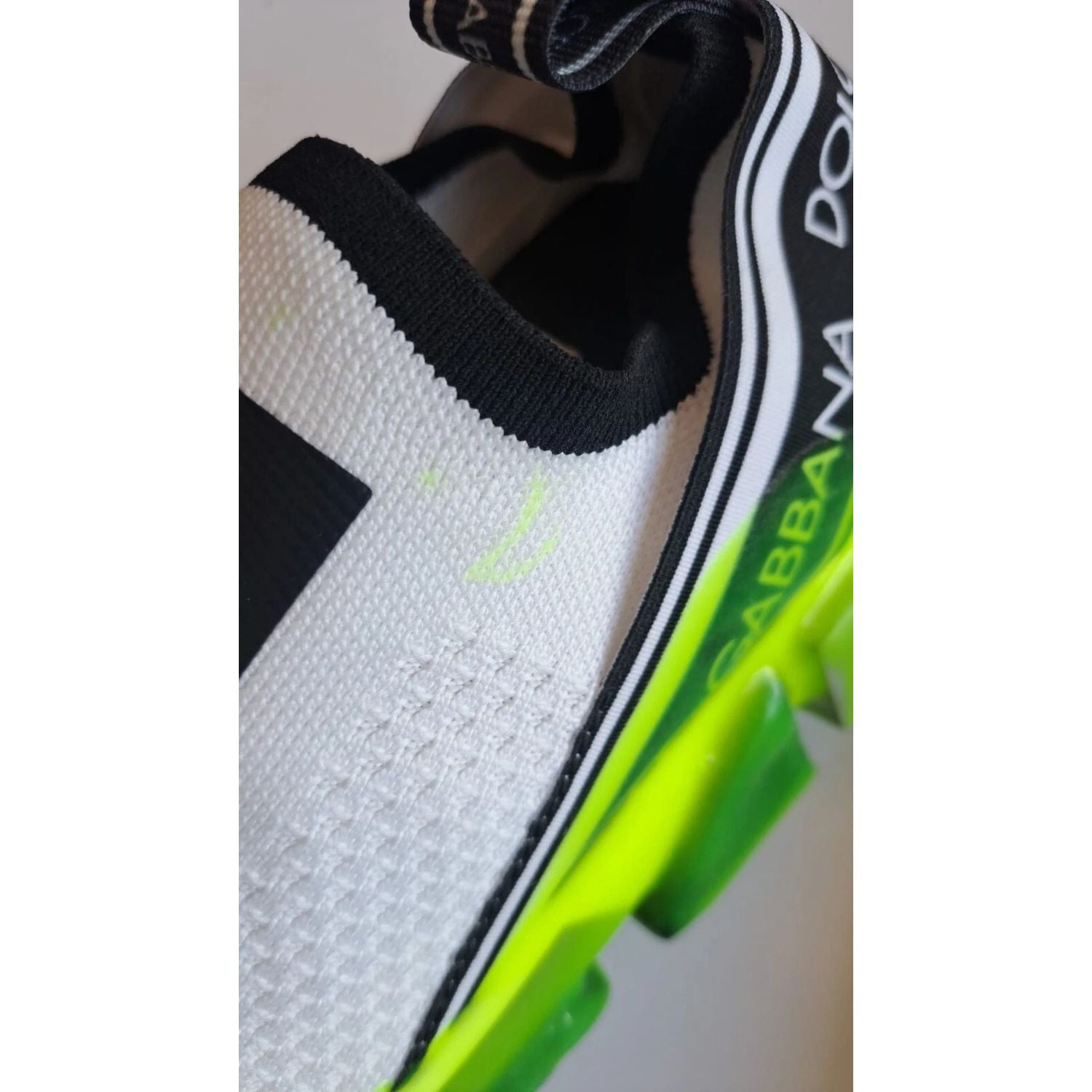 Dolce & Gabbana White Yellow Slip On Sorrento Sneakers Shoes