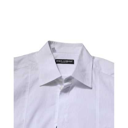 Dolce & Gabbana White Cotton Short Sleeves Men Formal Shirt