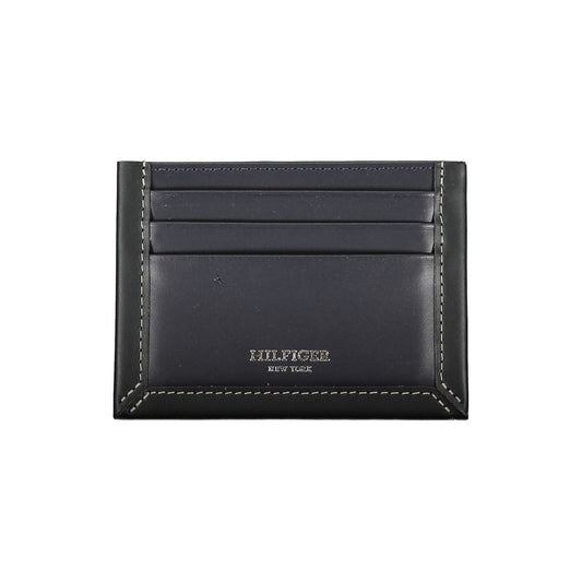 Tommy Hilfiger Blue Leather Wallet Tommy Hilfiger