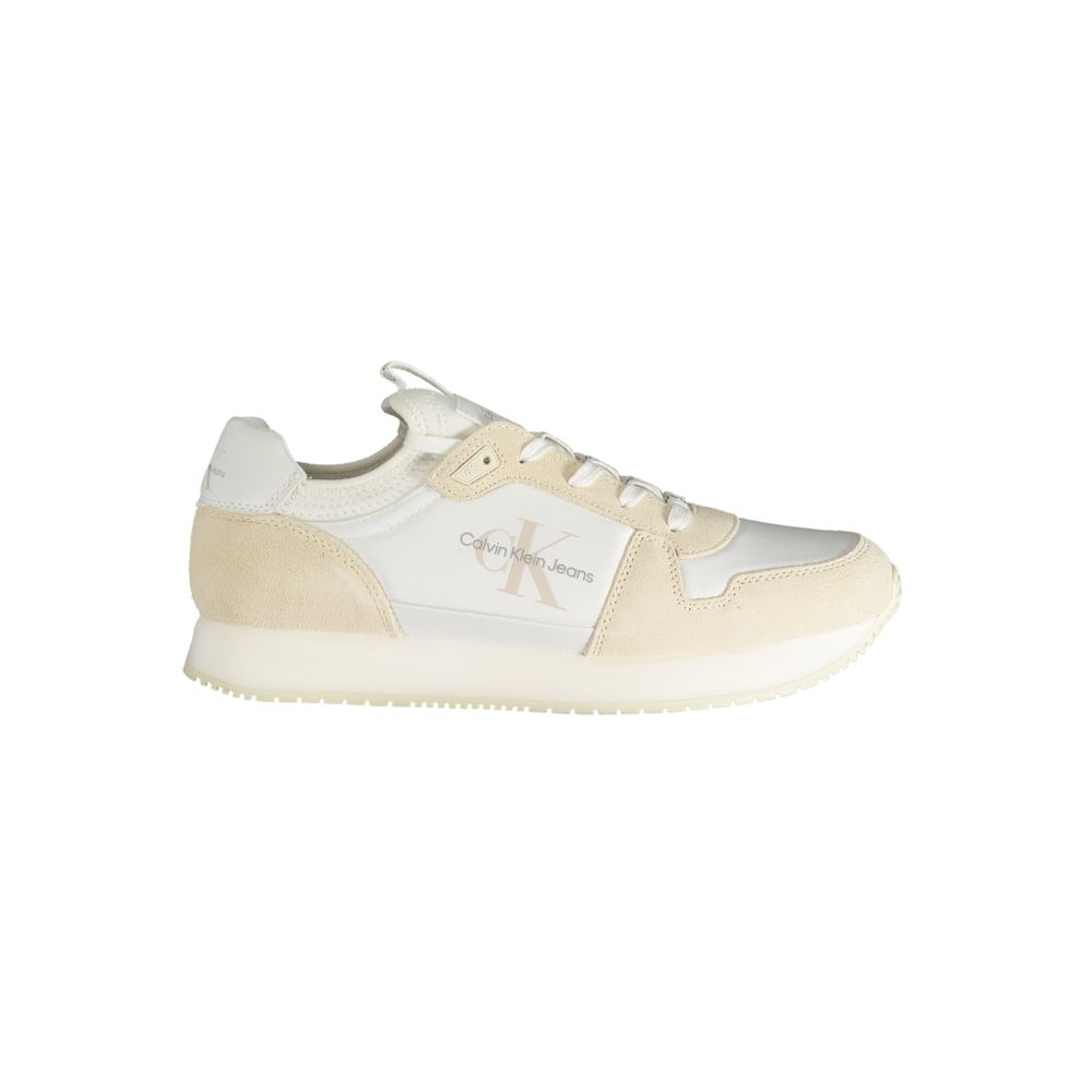 Calvin Klein White Polyester Athletic Sneakers